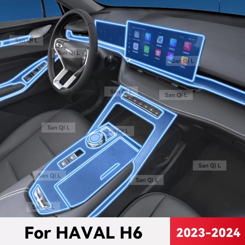 Transparent TPU For GWM HAVAL H6 2024 Car Center Console Media Dashboard Navigation Anti-scratch Protector Interior Film