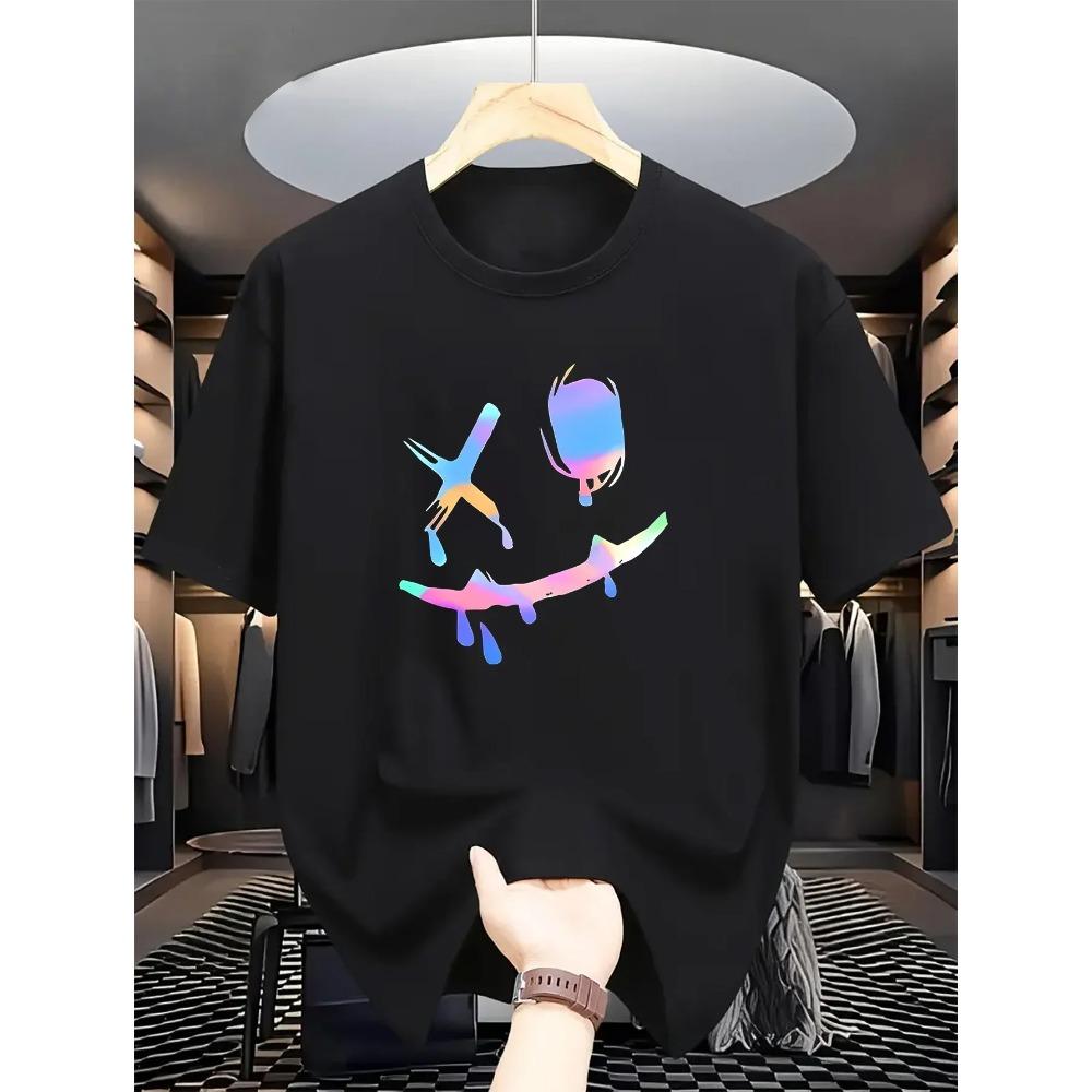 

Футболка Summer Vibes Face Tee — мужская повседневная футболка с круглым вырезом и коротким рукавом — удобная верхняя одежда для теплой погоды XXXXXL