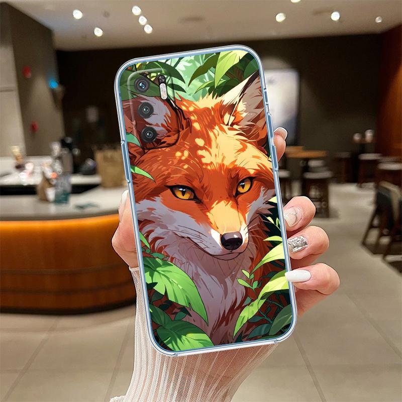 RE31 fox cute Transparent Phone Case for Motorola Moto G40 G04 G05 One Ace Action  Fusion + Plus Hyper Macro Vision Zoom