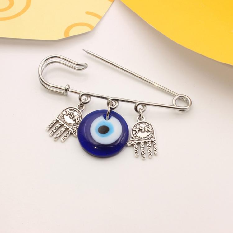 Blue Turkish for Evil Eye Brooch Pin for Creative Birthday Gift for Women Lady G