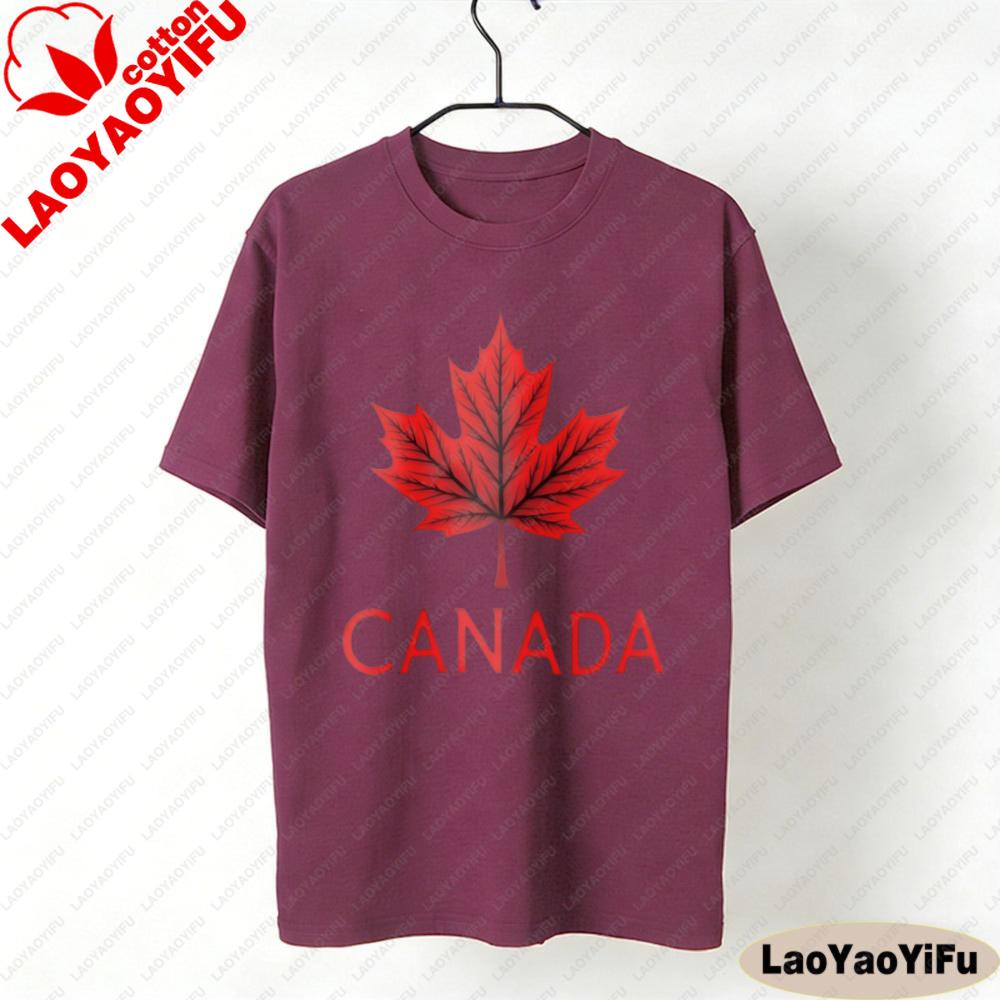 Canada Maple Leaf Print TShirt Canada Pride Shirt Daily Life Casual Unisex Unisex Unisex Cotton Tshirt Canadians Gift Short Sleeve