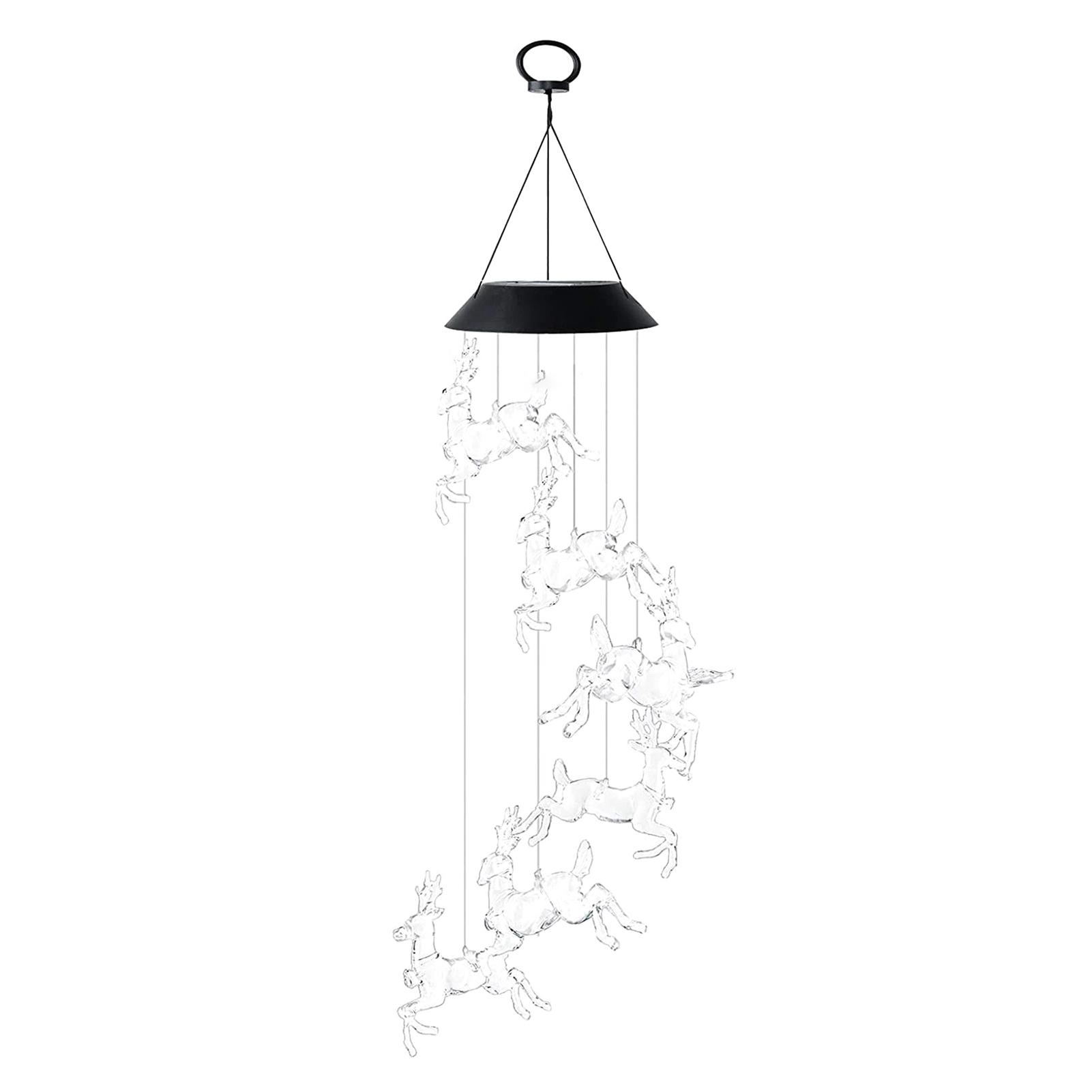 

Solar Energy Powered Wind Lamp Gradient Color-changing Hangings Outdoor Light Snowman Pendants Sensitive Light ControlCelsius Built-in 600mAh Re