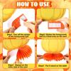 Thanksgiving Party Decorations Set With Maple Leaves Pumpkins Turkeys Table Centerpieces Honeycomb Balls Home Dining
