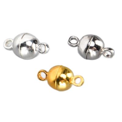 20 Sets Magnetic Clasps Round Brass Fashionable Jewelry Clasps for DIY Craft Necklaces Bracelets Ear