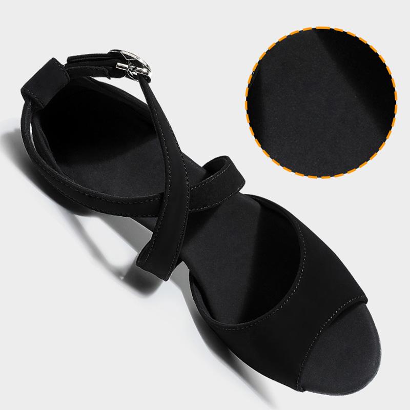 5.5CM Heel Ladies Women Girls Black Latin Tango Ballroom Dancing Shoes Salsa Indoor