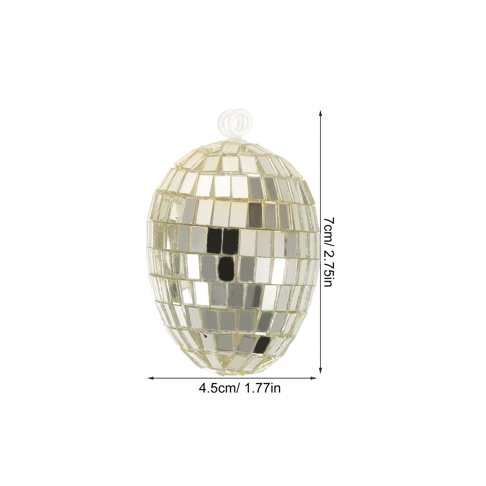 

8Pcs Easter Ornaments for Tree Spring Hanging Eggs Mosaic Glass Foam Filled Easter Egg Decorations Party Home Decor золотистый