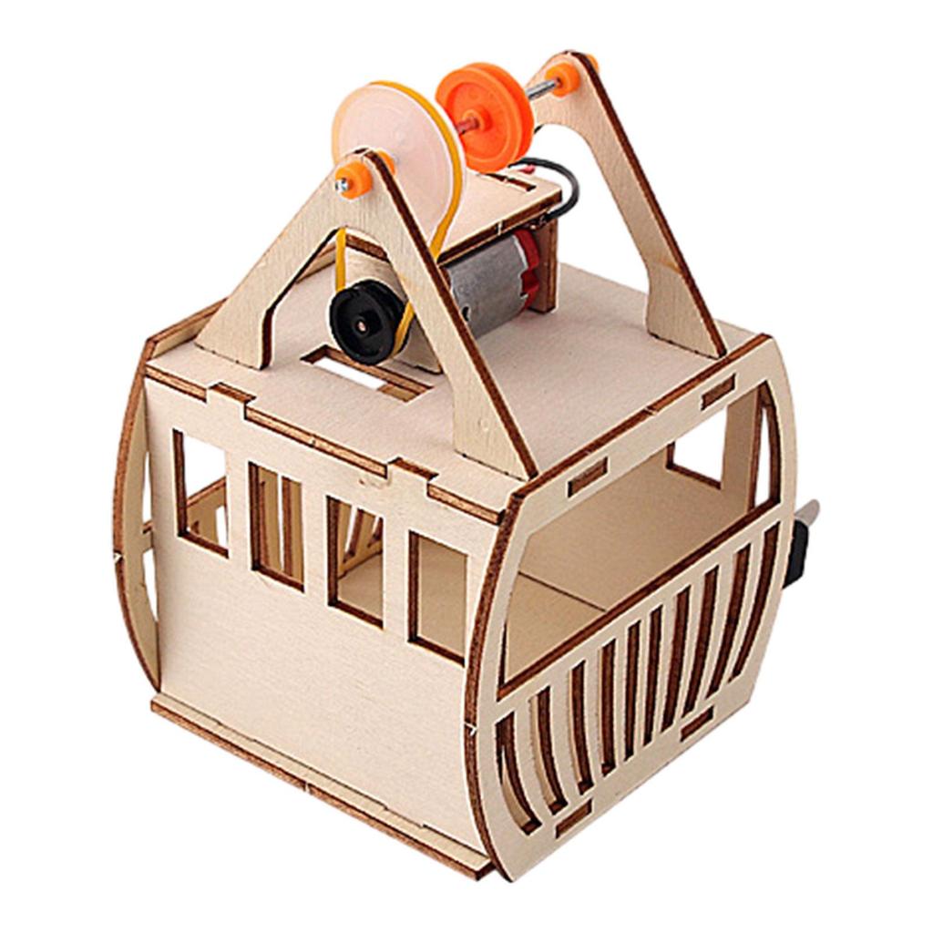 DIY Wooden Science Experiment Model Kits Stem Sightseeing Cable Car Educational Toys for Teens