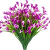 1/2/5Pcss Plastic Calla Lily Artificial Flowers UV Protection Fake Plant  Indoor Decor