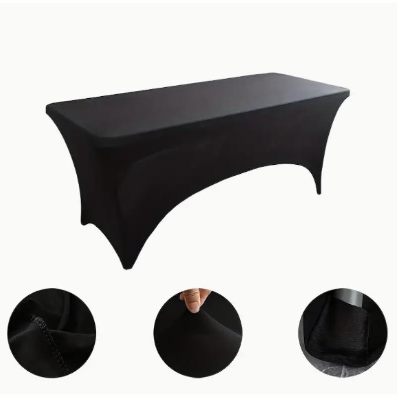 

1PC Table Cloth For Hotel Wedding Party Banquet Outdoor Solid Color Tablecloth Elastic Washable Wrinkle Resistant 183 76 76cm