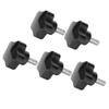 5Pcs Knob Bolt Lathe Hand Grip Twist Knob Nut Screw FiveStar Plum Locking Handle M8x40x20