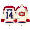 Mens Vintage Ice Hockey Jersey With Embroidered Number 14 Suzuki Caufield NHL Style Cotton Blend Team Uniform