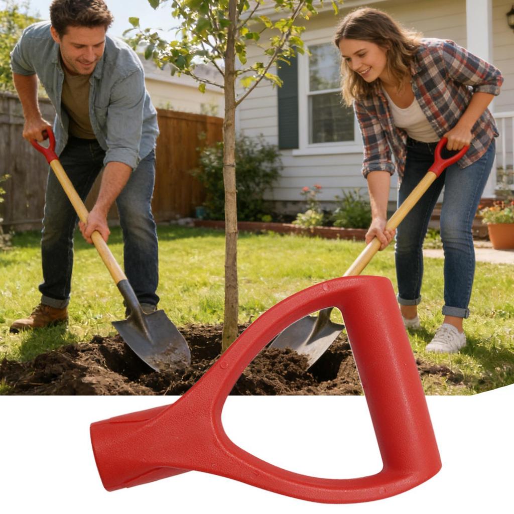 32mm/34mm Shovel Handle Replacement Ergonomic D Grip Replacement Labor-Saving Garden Tools for Digging Raking Snow Scoop Yard