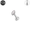 Titanium F136 Diamond Inlaid Ear and Lip Studs - Versatile, Elegant, European & American Style