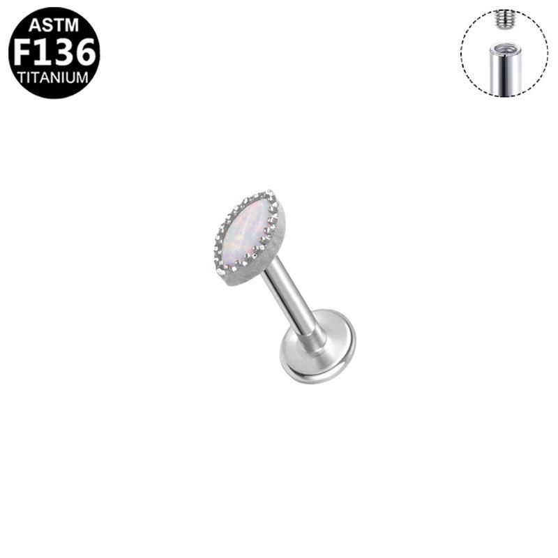 Titanium F136 Diamond Inlaid Ear and Lip Studs - Versatile, Elegant, European & American Style