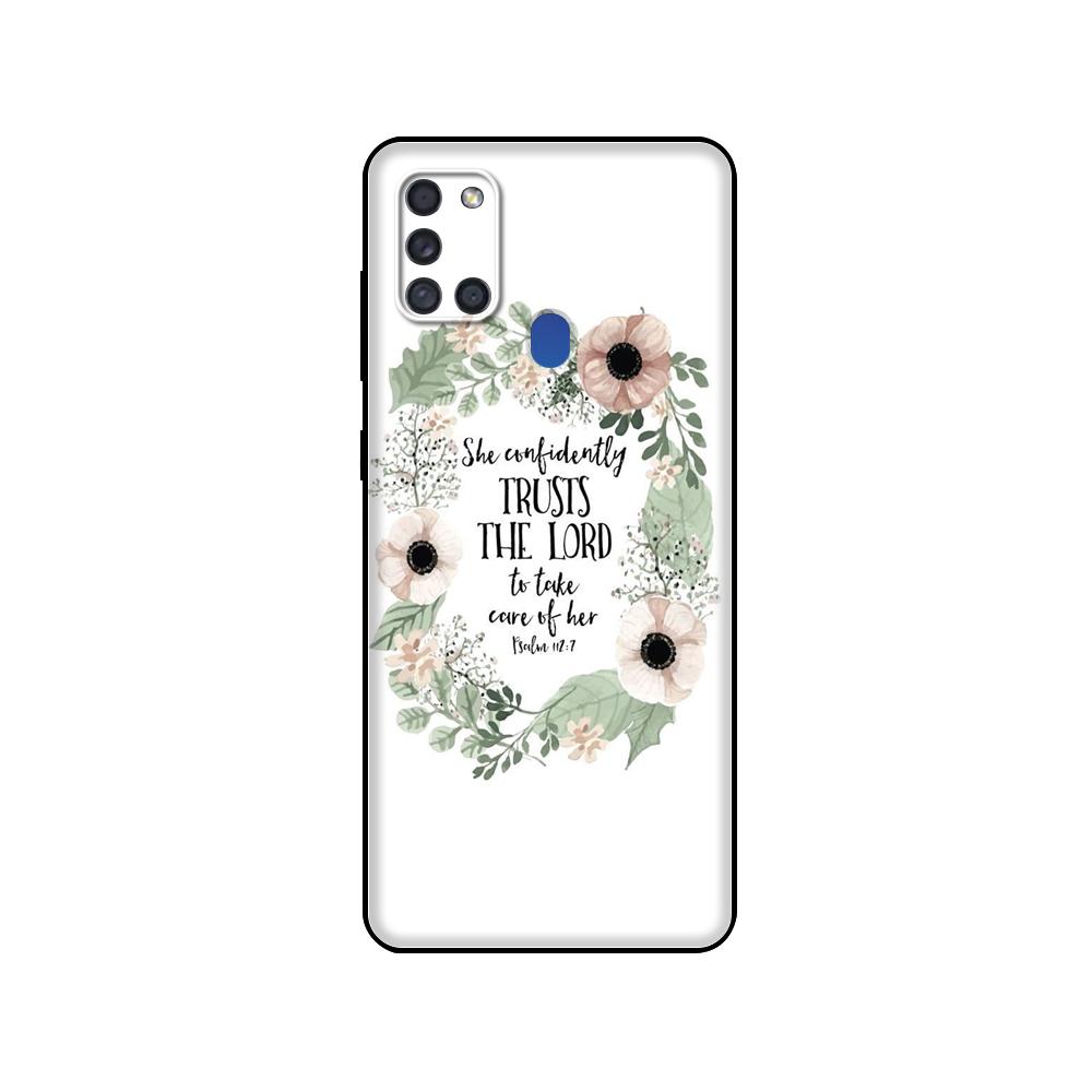 

Черный чехол из ТПУ для Samsung Galaxy A50 50S A30S A10 A01 A11 A21S A31 A41 A51 A71 M21 M30S S10 LITE, чехол калибра, библейские цитаты Samsung A10 2019