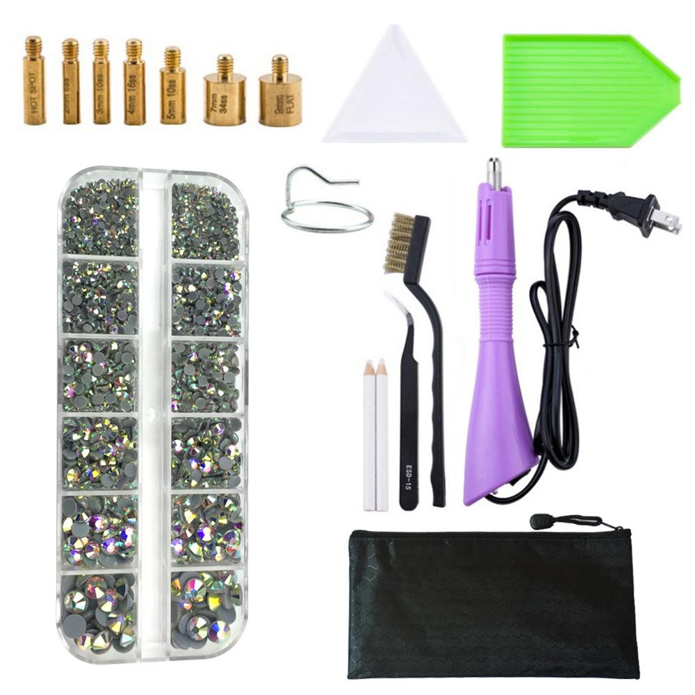

Набор для установки страз с клеем горячей фиксации и инструментами для DIY для одежды