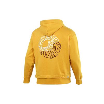 Puma Rückenlogo Print Sport Hoodie Herren Hoodies Gelb 533038-37