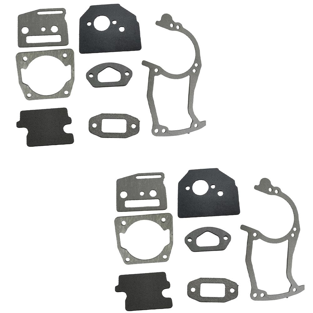 10pcs/lot Chainsaw Cylinder Gasket Carburetor Crankcase Muffler Gasket for 45 52 45cc 52cc 58cc 4500 5200 5800 Grass Trimmer