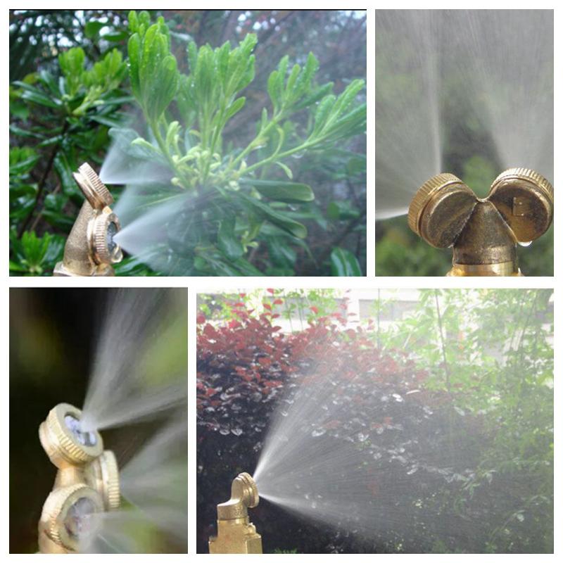 Ugello a Spruzzo Nebulizzante in Ottone Dorato per Irrigazione Efficace con Aspersori da Giardino