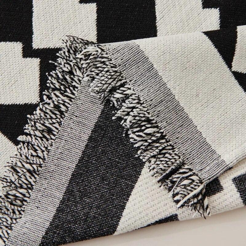 Chenille Sofahandtuch Ganzjahres Jacquard Karomuster Multifunktionale Decke Einteiliger Bezugstoff Weich Bequem