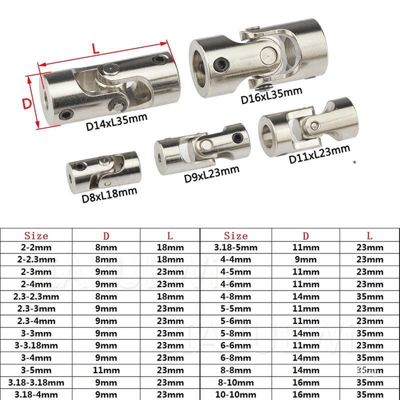 Metal Universal Joint for Car and Ship Steering Gear and Model Accessories