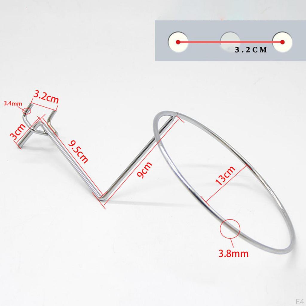 Hat Display Rack for Pegboard Mounting Cap Holder Diameter 13cm