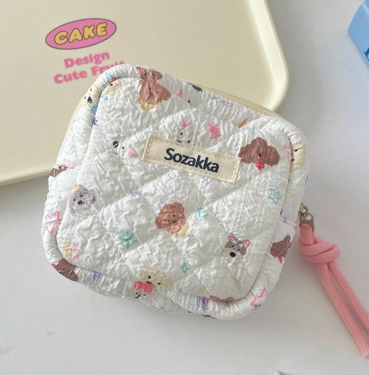 Cute Sanitary Napkins Menstruation Towel Storage Bag Portable Cartoon Cute Mini Student Tampon Monthly Bag Storage Bag Case