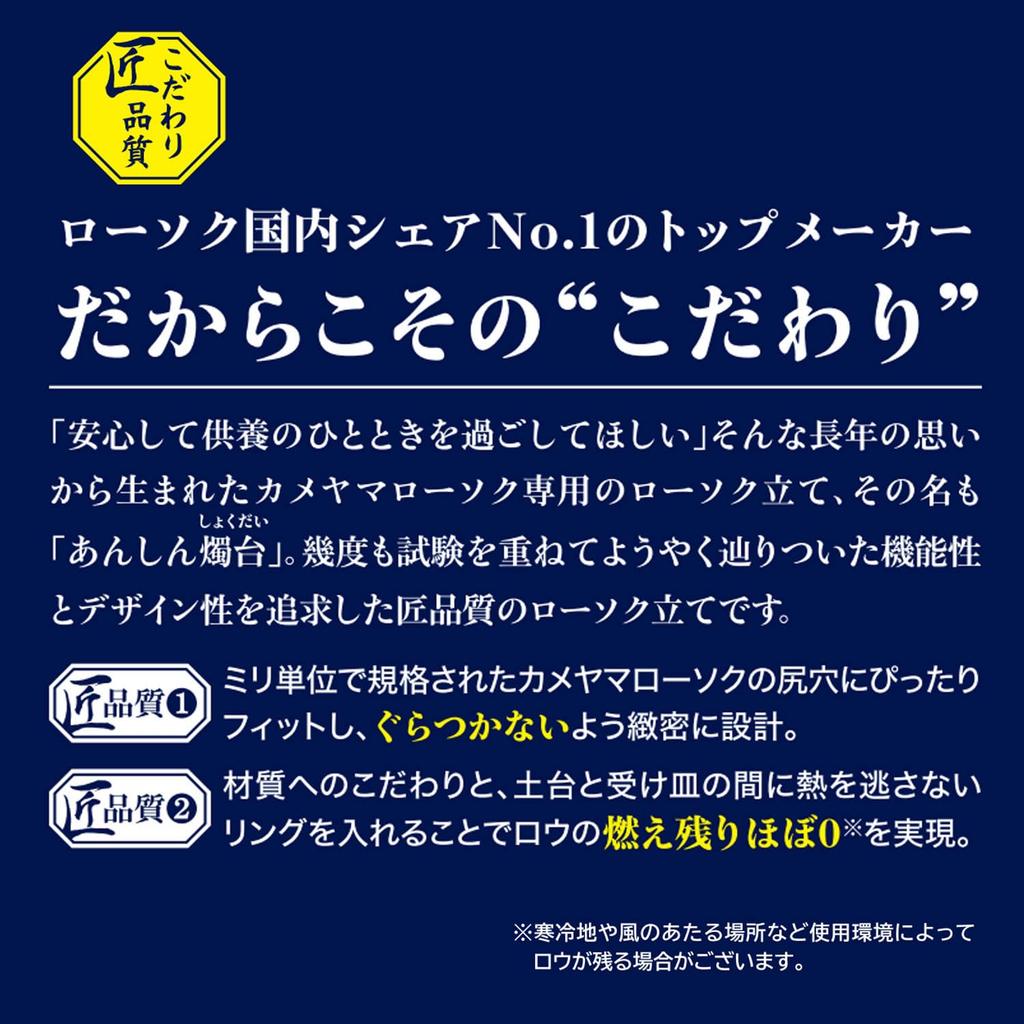 Kameyama Safe Candlestick (Large) - Burns all wax and leaves no wax behind