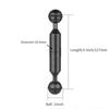 Diving Buoyancy Arm Carbon Fiber 1 Inch Dual Ball Head for Gopro 11 Insta360 X3 OSMO Action DSLR Diving Tray Light Extension Arm