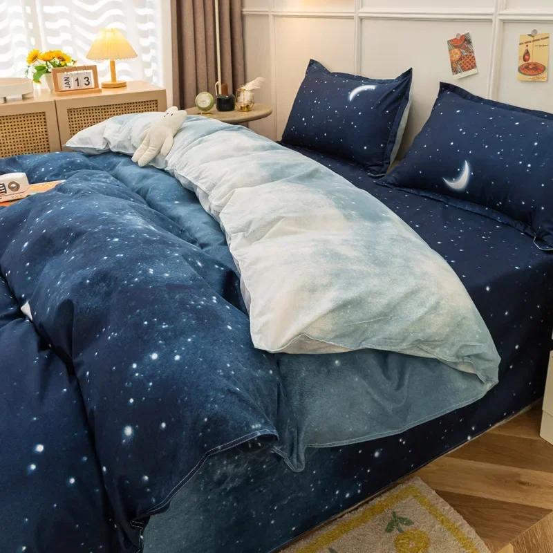 Strawberry Bedding Set Double Sheet Soft 3/4pcs Bed Sheet Set Duvet Cover Queen King Size Comforter Sets For Home For Child