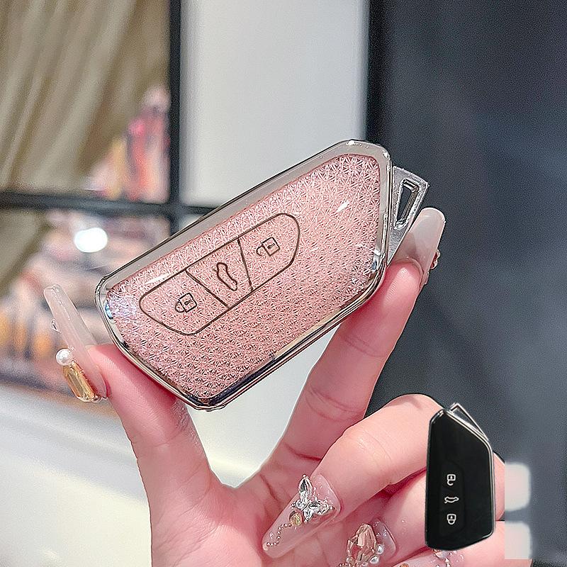 

Female for VW Volkswagen ID.3 ID.4 Golf 8 2022 2023 MK8 Cupra Skoda Octavia SEAT Leon MK4 Formento Remote Car Key Case Cover Fob