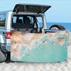 Artistic Seashell Starfish Beach Towel, Coastal Ocean Pattern Quick Dry Absorbent, Large Sand Free Travel Pool Essentials