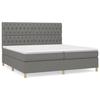 3142602 vidaXL Divan Bed with Mattress Dark Grey 200x200cm Fabric
