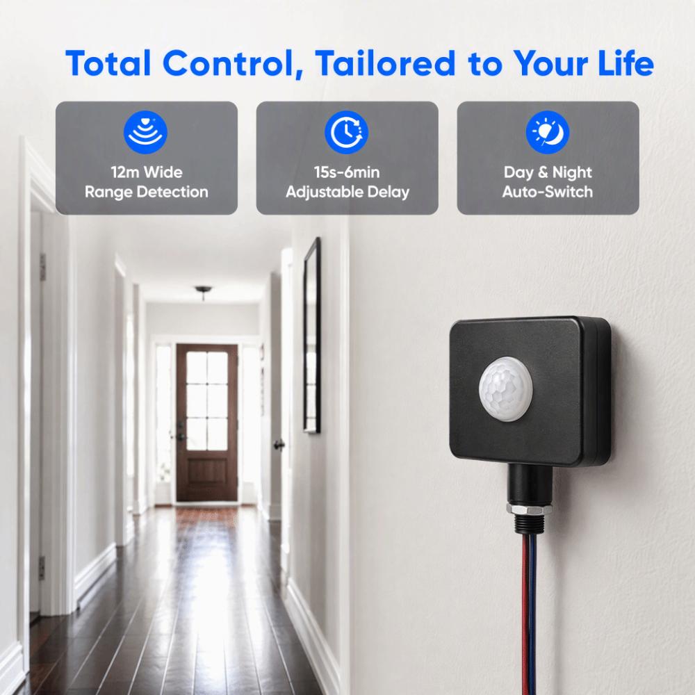 Energy Saving Motion Sensor Switch Adjustable Motion Detector Switch Infrared Light Switch  Outdoor
