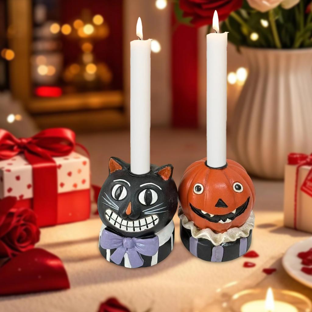 Halloween Pumpkin Little  Candle Holder Decoration Item, An Atmosphere-enhancing Decorative Item, Creative Cartoon, Cute Smiling Face, Gift Item