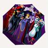 Disney Villains,Disney,Cartoon Manual Opening and Closing Umbrella, 8-Rib Reinforced Folding Design, Lightweight