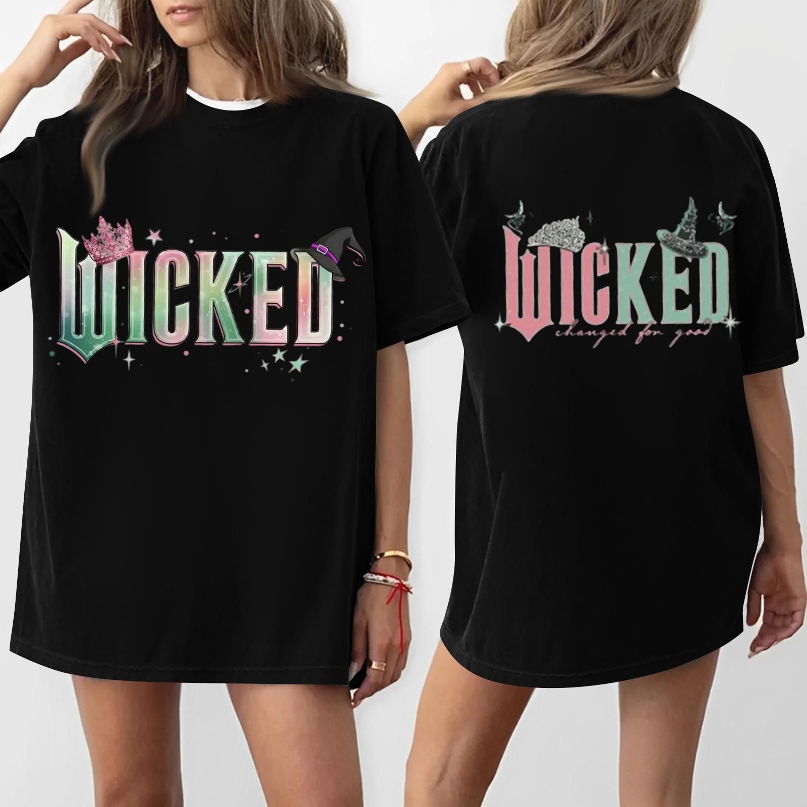 

Women s Casual Fashion Round Neck Printed Short Sleeve T-Shirt Top M чёрный