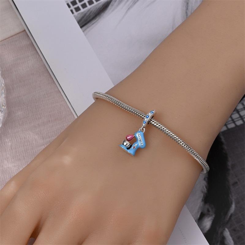 Exquisite 925 Silver Sewing Machine , Suitable For Making Al Charm Bracelets Women'S Bread Jewelry