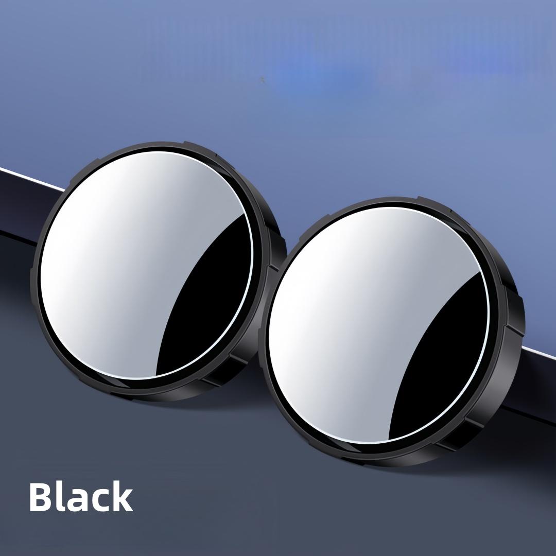 

2pcs Car Small Round Mirrors 360 Adjustable Suitable for Assisting Reverse Vision Blind Spots Safety Protection Convex Mirror чорний