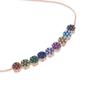Bracelet - Jusit - Argent 925 - Zircone multicolore - Finition or rose 18K - 3,6g
