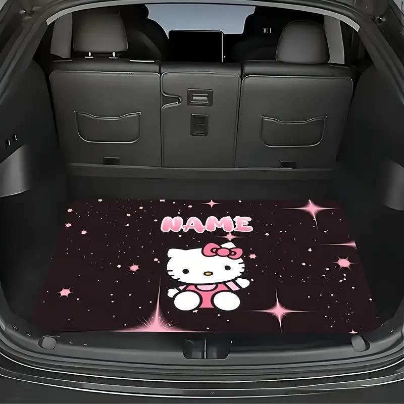 Cute Cartoon Anime Crystal Velvet Non-Slip Dustproof Universal All-Season Car Trunk Mat 75*100cm Crystal Velvet