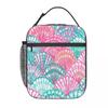 Purple Shell Pattern Insulated Lunch Bag for Women Children Leakproof Food Boxes Thermal Lunch Box Tote