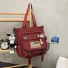 Modern Vintage Oxford Canvas Shoulder Bag With Material For College Students
