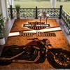 Custom Text Printed Rug Harley-Davidson Non Slip Floor Carpet For Home Room Decor