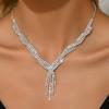 1PC Women's Fashion Trendy Tassel Pendant Necklace Jewelry Suitable for Date, Party, Festival Gift-2164