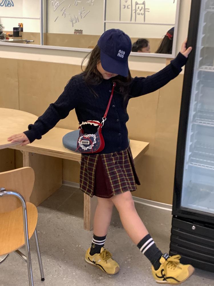 Mini Borsa a Spalla in Denim con Fiocco di Pizzo Coreano per Donne e Bambini - Collezione Autunno/Inverno 2025