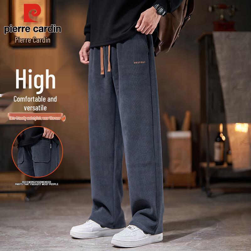 

Pierre Cardin Men s Autumn/Winter Corduroy Straight-Leg Casual Warm Pants XL