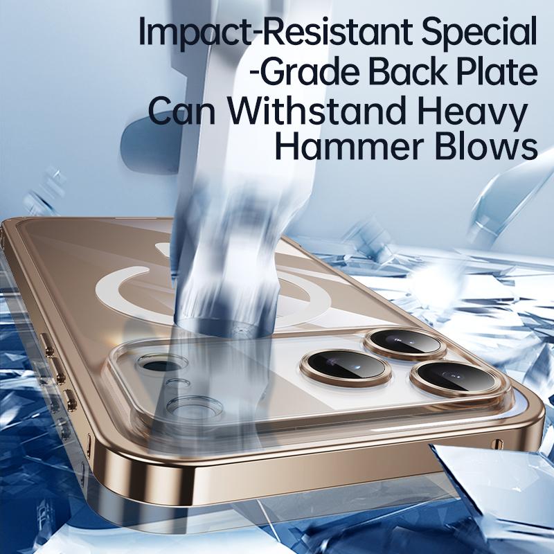 Aluminum Alloy Metal Frame Cover Lens film protection for Iphone 17 Pro Max 16 15 14 13 12 Pro Max Support for Magsafe Charging Case