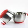 304 16-24cm Kitchen Stainless Steel Egg Mixing Bowl Non-slip Handle Silicone Bottom Kneading Dough Pots Baking Bakery Tools