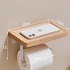 Beech Wood Punch-Free Toilet Paper Holder